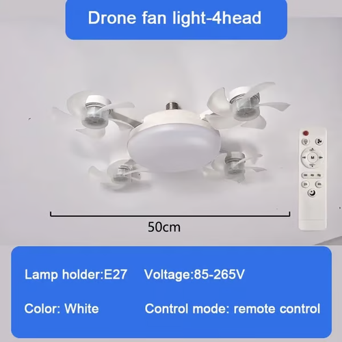 2 In 1 Hanging Fan with LED Lantern