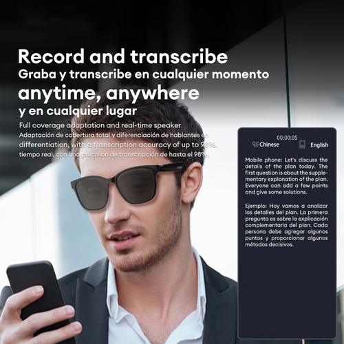 Last Day Promotion 50% OFF🔥-AI Wireless Bluetooth Translation Glasses