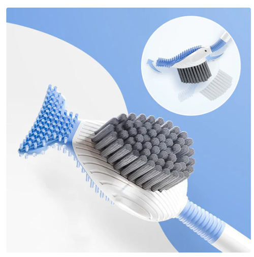 💥Hot Seller (Buy One Get One Free): 🍃 Wall-Mounted Toilet Cleaning Brush Set with Suction Cup