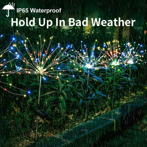 🎁Only Today 45% OFF🎁--Waterproof Solar Fireworks Garden Lamp 2PCS