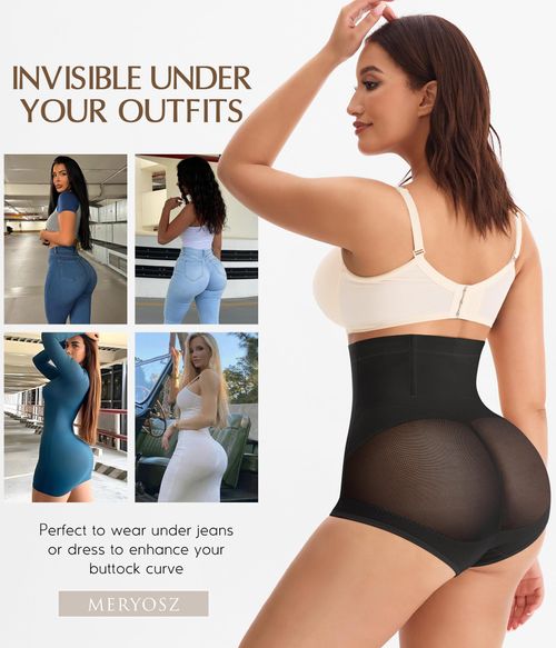 👙1pc Seamless Postpartum High Waisted Abdomen Shaping Butt Lifting Panties With Front Hook Closure