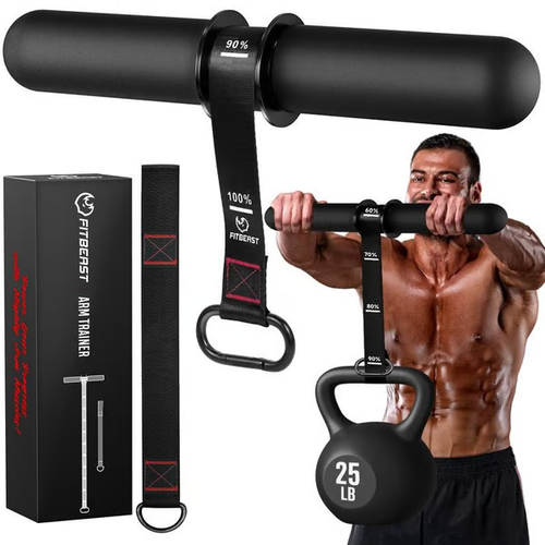 Forearm Strengthener & Wrist Roller with Thickened Handle