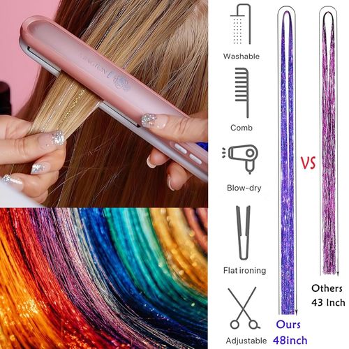 Hair Tinsel,18 Colors Hair Tinsel Kit for Girls 🧙