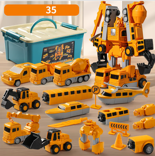 🎁Children's Day 49% OFF🔥Magnetic Transform Engineering Car Assembled Toys