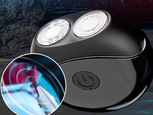 Portable multifunctional electric shaver – Dual ring blades, IPX4 waterproof and compact UFO design 🪒⚡