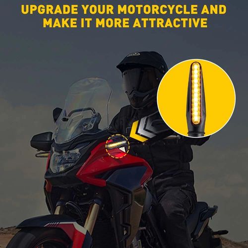 🔥Universal 4X Motorcycle Sequential LED Turn Signal Blinker Light