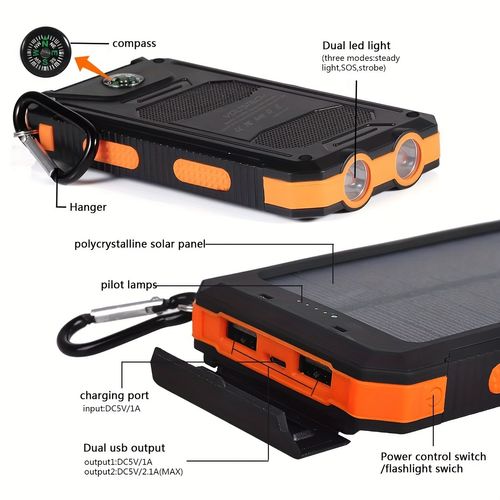 📢🔥Hot Sale🔥Waterproof Solar Power Bank