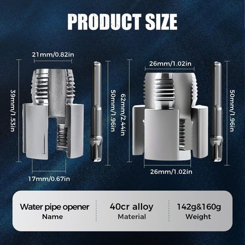 2pcs Integrated Internal & External Pipe Threading Tool