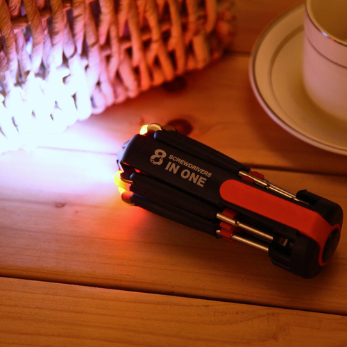 8 Screwdrivers in 1 Tool with Worklight and Flashlight