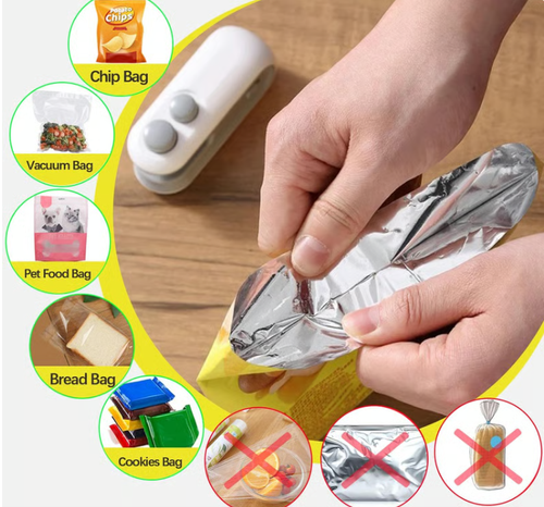 Mini Sealer Small Household Hand Pressure Sealer Portable Snack Plastic Bag Heat Sealing Machine