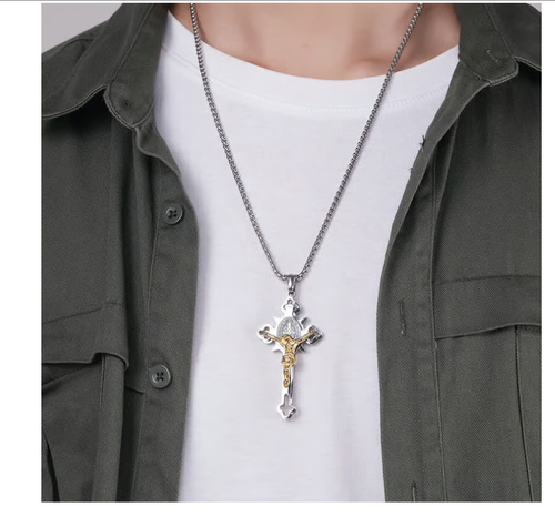 ST.Benedict Protection Cross Power Pendant Necklace
