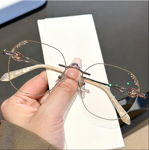 WOMEN'S DIAMOND RIMLESS ANTI-BLUE LIGHT PRESBYOPIA GLASSES