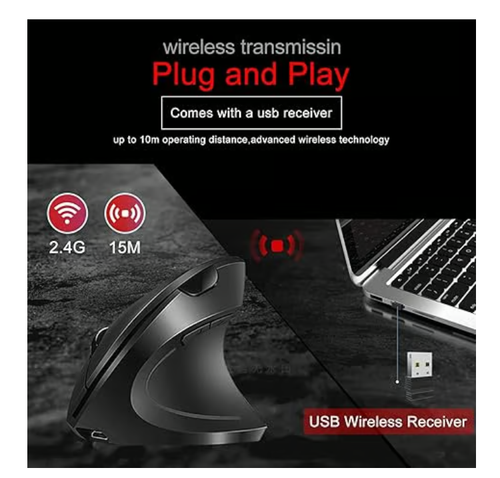 Ergonomic Vertical Wireless Mouse
