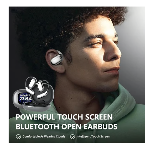 True Powerful Bluetooth 5.4 Open Ear Earbuds, IPX5 Waterproof