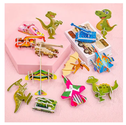 🦖🦁🐜Animal Paradise Kit (75pcs)🦖Educational 3D Cartoon Puzzle