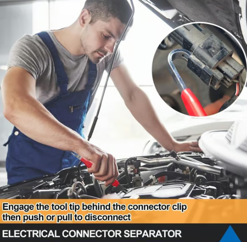 Automobile electrical terminal connector disconnector tool, plug connector disconnection tool, automotive universal electrical tools