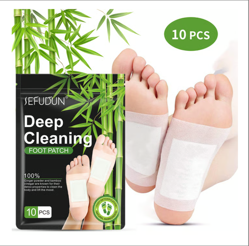 🎍🫚Natural Bamboo Charcoal, Ginger and Vinegar Detox Foot Patches✨Buy3 save 5