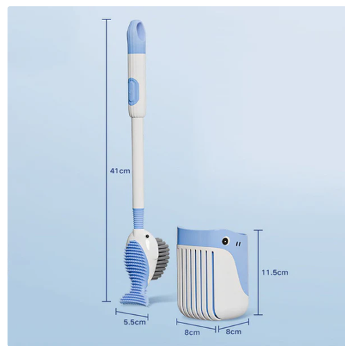 💥Hot Seller (Buy One Get One Free): 🍃 Wall-Mounted Toilet Cleaning Brush Set with Suction Cup