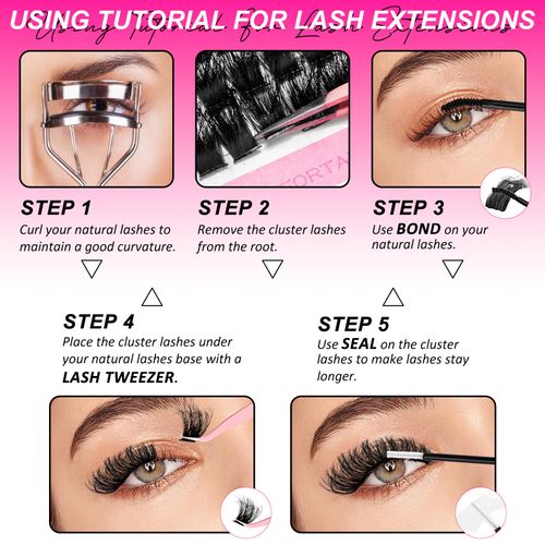 Manga Lash Clusters Kit 100D 13-19MM