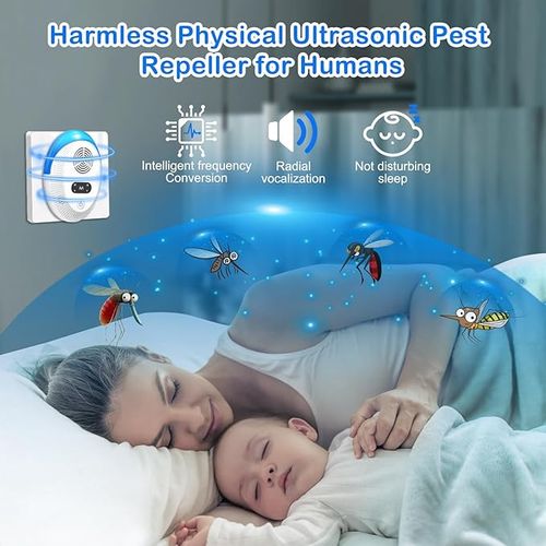 2PCS Ultrasonic Repeller & Insect Indoor Repeller for Roach, Rodent, Mouse, Bugs, Mosquito, Mice, Spider, Ant