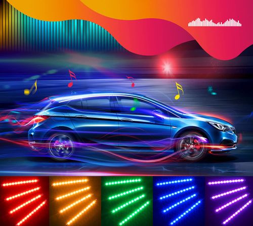 40% off Car LED RGB Lights with App Control