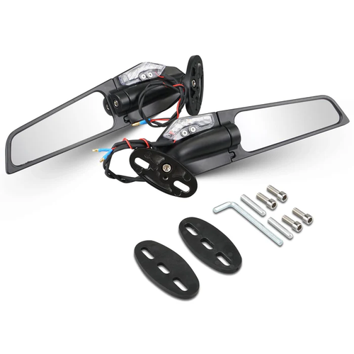 Motorcycle Wing Mirrors with LED