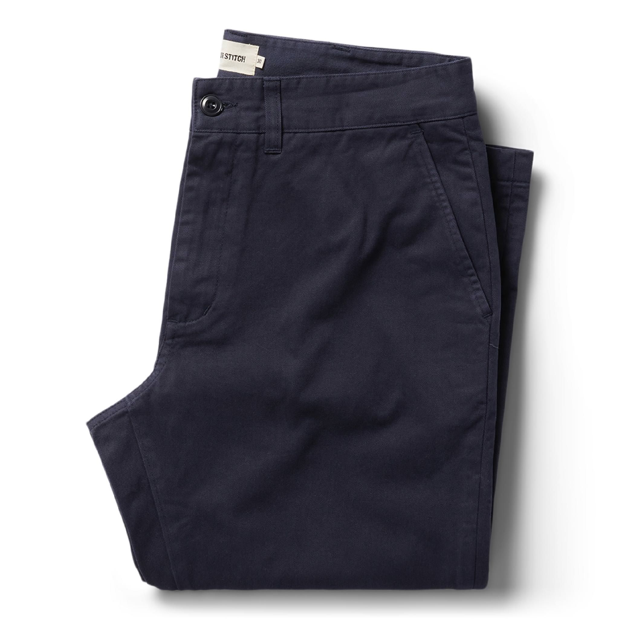 Ewwsr Slim Foundation Pant in Organic Dark Navy