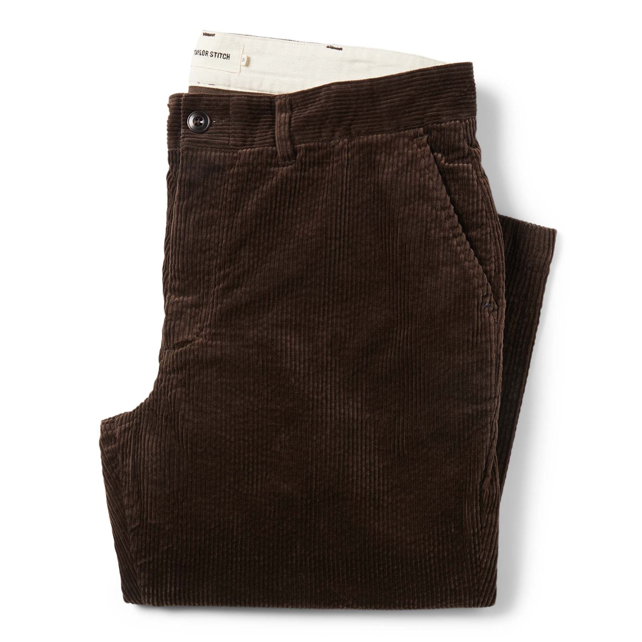 Ewwsr Slim Foundation Pant in Espresso Cord