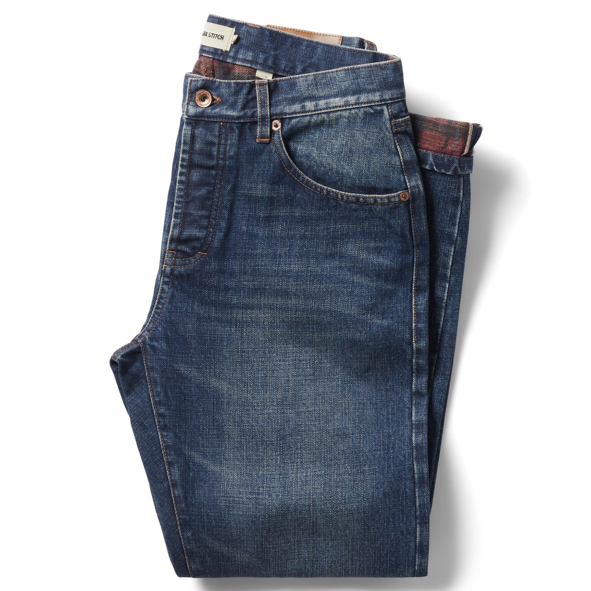 Ewwsr Slim Brushed Back Jean in Sawyer Wash Organic Selvage