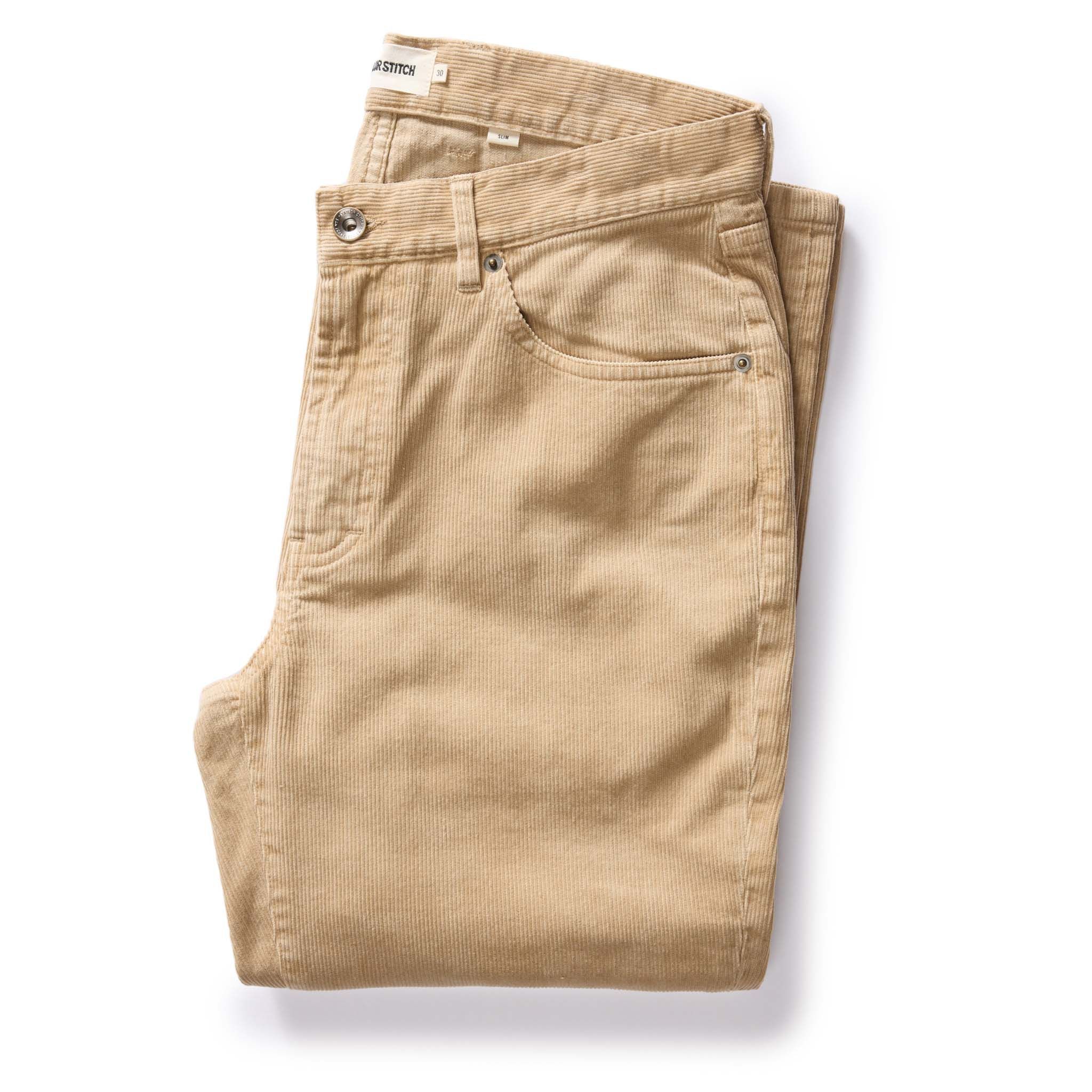 Ewwsr Slim All Day Pant in Light Khaki Cord