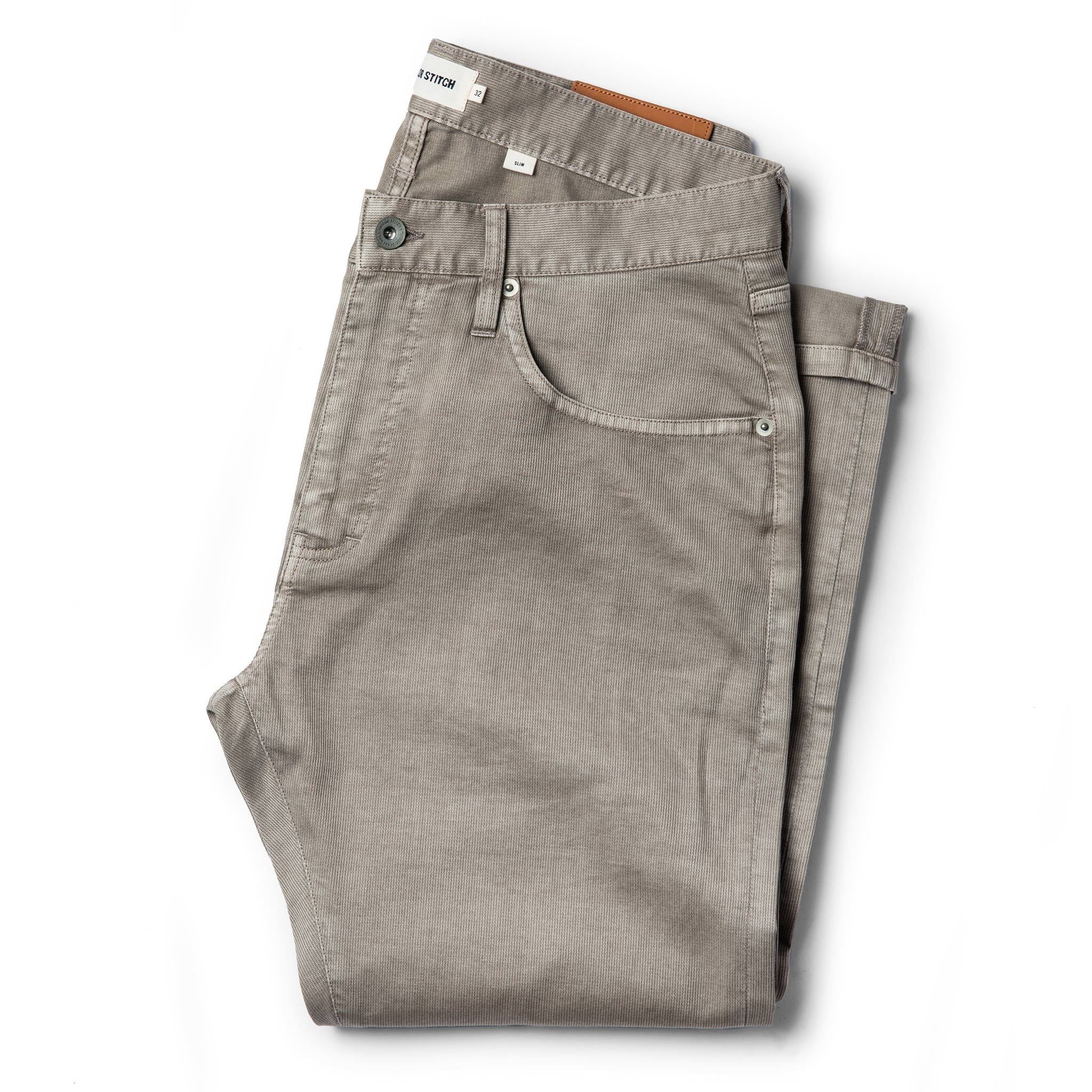 Ewwsr Slim All Day Pant in Aluminum Bedford Cord