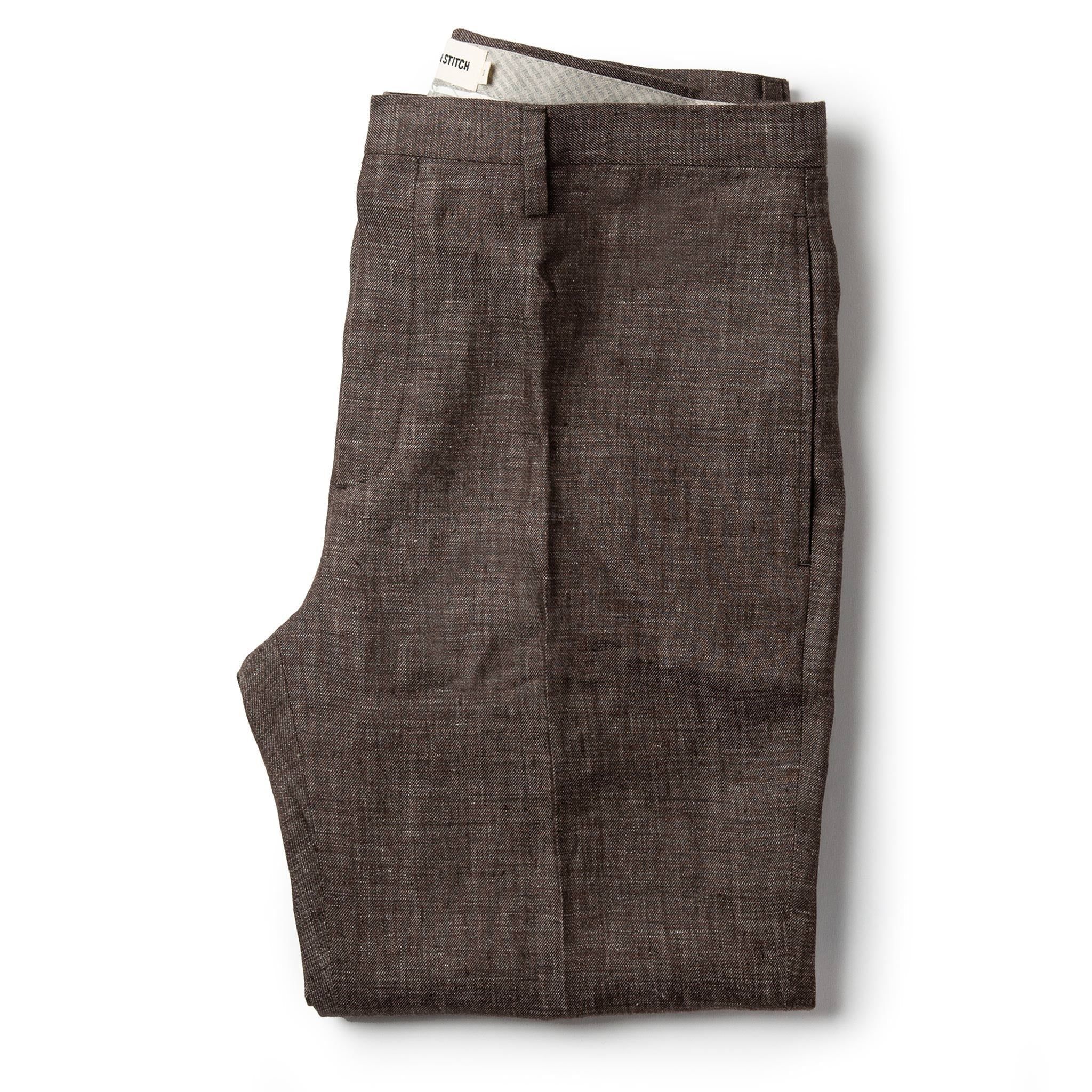 Ewwsr Sheffield Trouser in Cocoa Linen