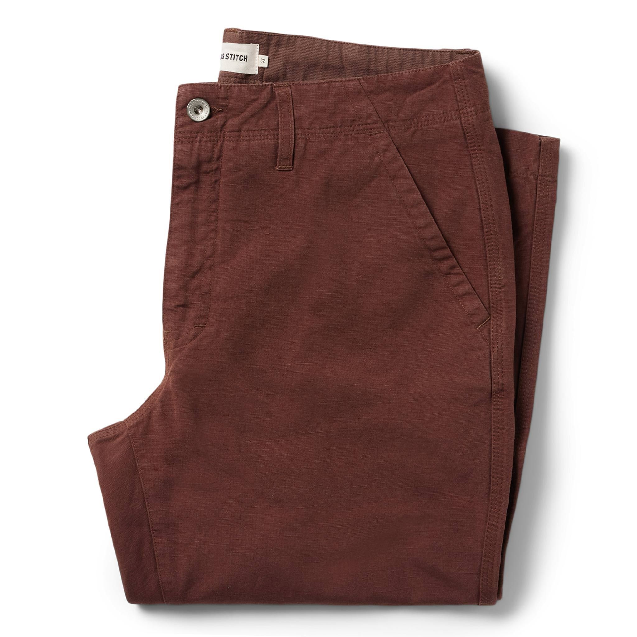 Ewwsr Morse Pant in Russet Slub