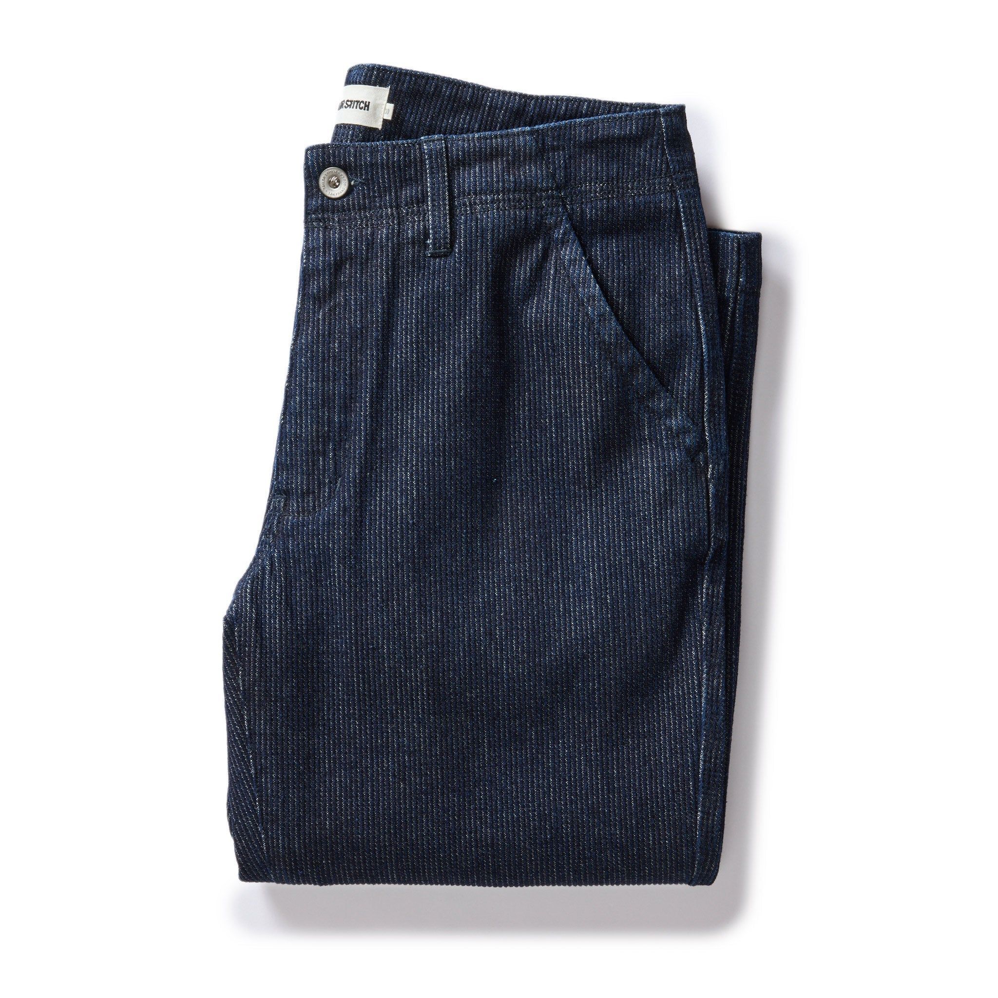 Ewwsr Morse Pant in Rinsed Indigo Stripe