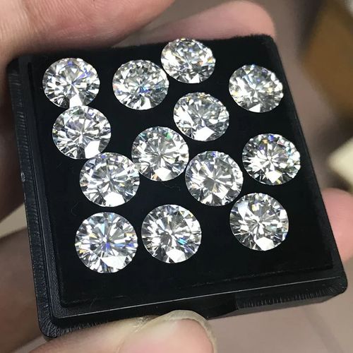 Loose wholesale Price Per Carat Round Brilliant DEF VVS White Moissanite For Ring