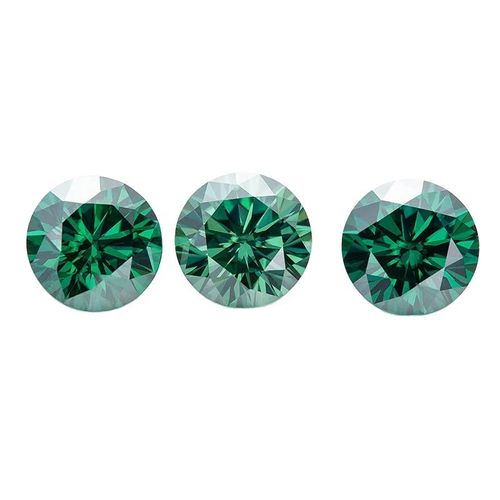 hot selling color diamond factory price blue green moissanite diamond 6.5mm in india