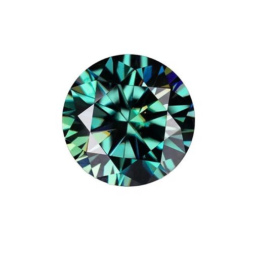 Wholesale Loose Green Color 1 Carat 6.5mm Excellent Moissanite Diamond