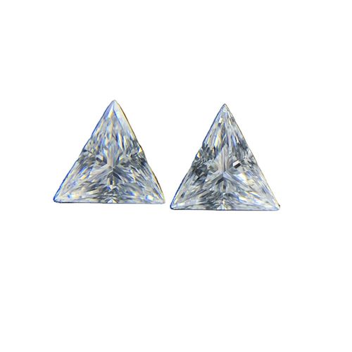 Triangle shape D loose moissanite gemstone with GRA certified