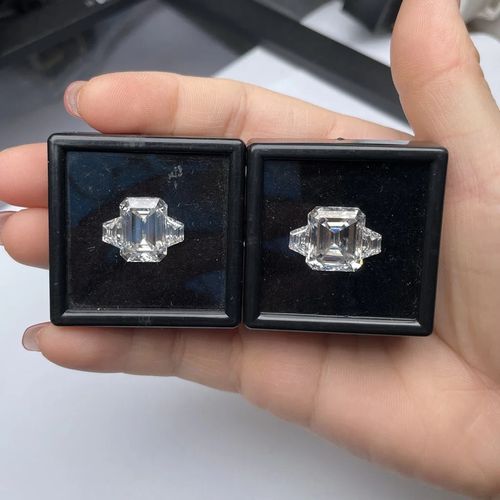 flawless Moissanite ring fine jewelry sets rings fashion necklaces gems earrings GRA Emerald 10CT 10X14mm body jewelry findings