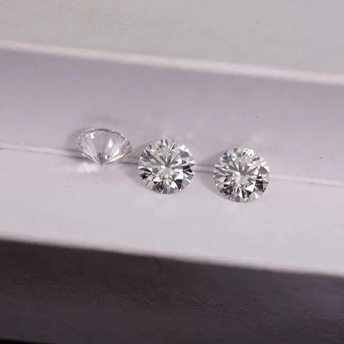 wholesale synthetic moissanite loose 3mm 4mm 5mm 6mm 6.5mm white EF color VVS round moissanite diamond For hiphop jewelry making