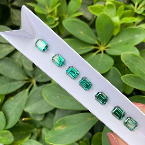 7x9mm 3ct Natural Green Emerald Moissanite Diamond Vvs Synthetic Lab Created Moissanite Price Per Carat Moissanite