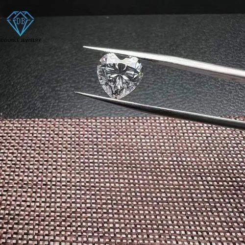 Double Jewelry Heart Cut Loose Diamond Heart Shaped Moissanite Stones Natural Gem Stones With Gra Certificate