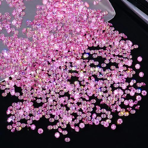 wuzhou xingyue manufacturer 0.6mm 1mm 1.5mm 2mm high quality crushed ice loose stone vvs pink melee moissanite mossanite diamond