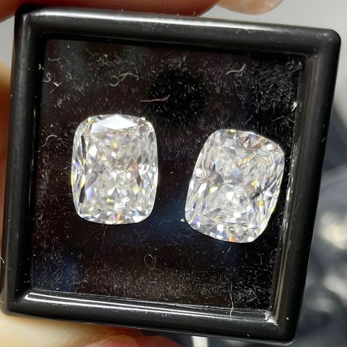 Fancy Moissanite Super White Color  FL clarity Ice Crushed Cut Long Cushion Cut Shape Moissanite Diamond For Jewelry Making