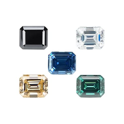 Wholesale Emerald cut White and Colors  VVS Clarity GRA certified Loose Moissanite Diamond