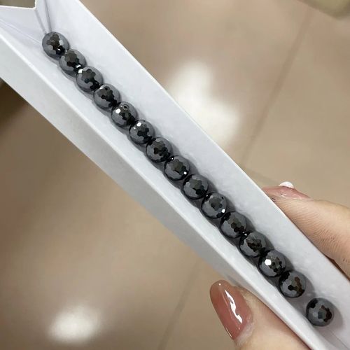 New shape loose moissanite diamond 4mm 5mm 6mm 7mm 8mm 9mm 10mm black and white green color rosary facets round beads