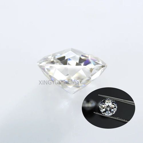 Synthetic diamond Near whiteless D color 6.5mm Round shape JUBILEE CUT  Moissanite STONE