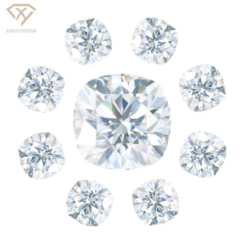 XINGYUE GEMSTONES Wholesale Lab-Grown White Cushion Cut Mossanite Moissanite Loose Stone Diamond Quality Jewelry Certificate