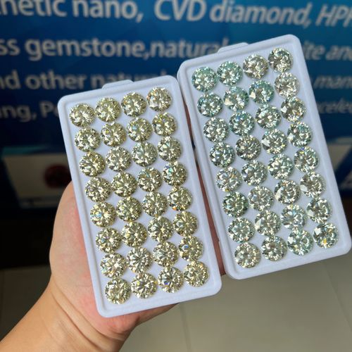 Hot selling moissanite gems 11-16mm 5ct blue green light yellow synthesis loose diamonds cheap price per carat