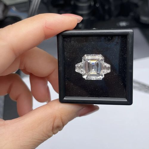 Big Size Emerald cut 10x14mm Trapezoid cut 7x4x4mm Top Quality Super White Moissanite For Ring Jewelry Making